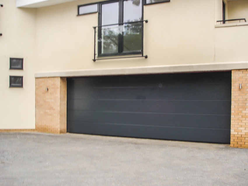 Residential block garage door
